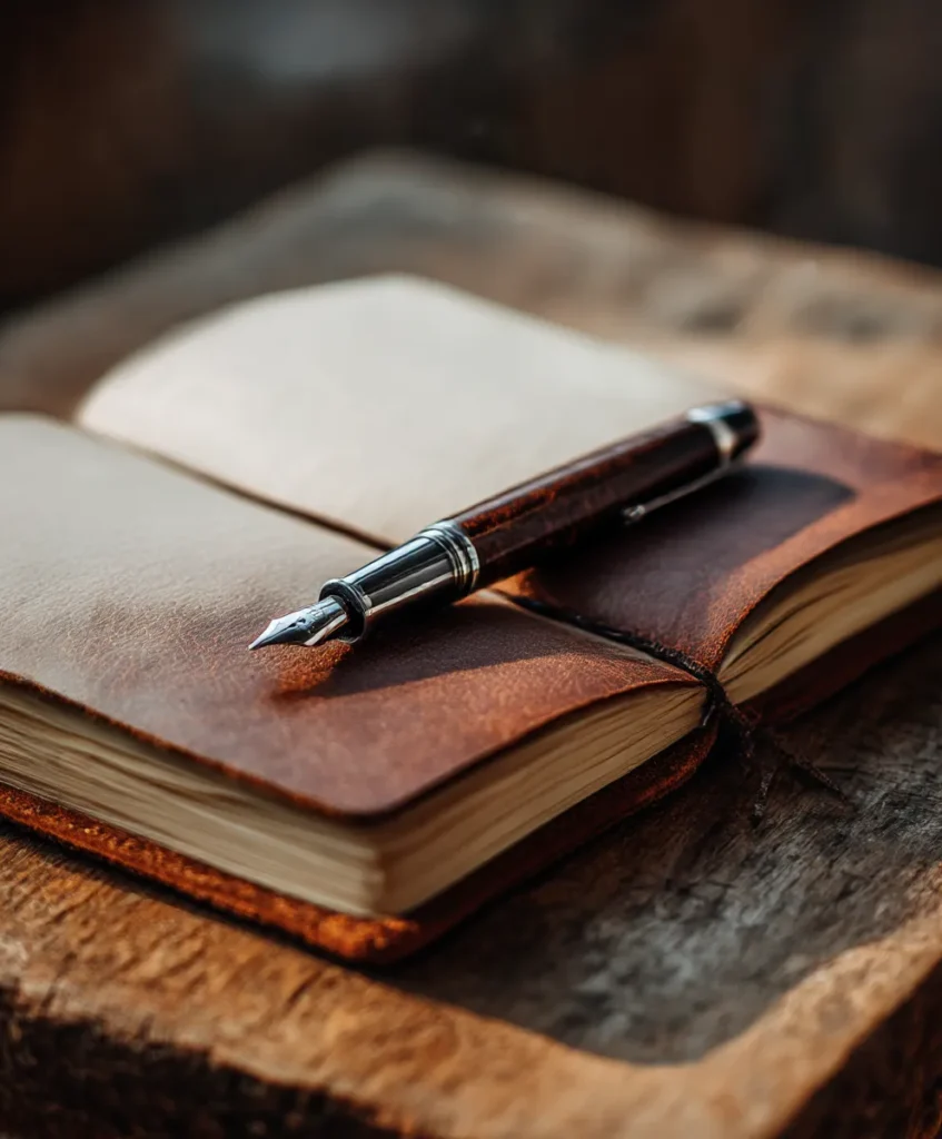 Contact pen on book